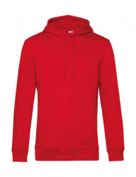 B&C Collection Férfi kapucnis hosszú ujjú organikus pulóver B and C Organic Hooded M, Piros