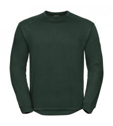 Russell Uniszex hosszú ujjú pulóver munkaruha Russell Europe Workwear Set-In Sweatshirt XS, Sötétzöld