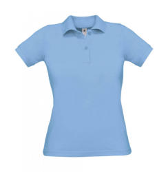 B and C Női rövid ujjú galléros póló B and C Safran Pure/women Polo XS, Ég kék
