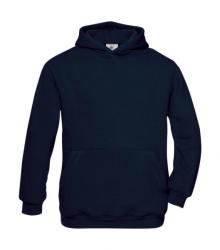 B&C Collection Gyerek kapucnis hosszú ujjú pulóver B and C Hooded/kids Sweat 7/8 (122/128), Sötétkék (navy)
