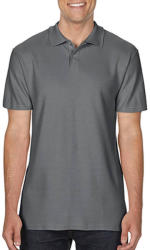 Gildan Férfi Galléros póló Rövid ujjú Gildan Softstyle Adult Double Pique Polo - S, Szénszürke
