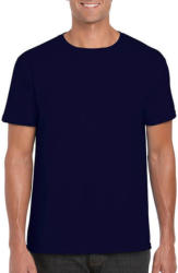 Gildan Férfi póló Rövid ujjú Gildan Softstyle Ring Spun T-Shirt - L, Sötétkék (navy)