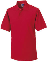 Russell Europe Férfi galléros munkaruha Russel Hard Wearing Polo Shirt 4XL-ig - 3XL, Élénkpiros