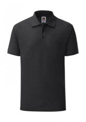 Fruit of the Loom Uniszex rövid ujjú galléros póló Fruit of the Loom 65/35 Tailored Fit Polo 3XL, Sötét heather szürke