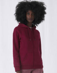 B&C Collection Női kapucnis hosszú ujjú pulóver B and C QUEEN Zipped Hooded /women XS, Fehér