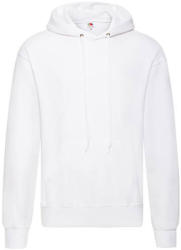 Fruit of the Loom Férfi Pulóver Kapucnis Hosszú ujjú Fruit of the Loom Classisc Hooded Sweat - L, Fehér