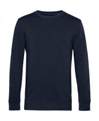 B&C Collection Uniszex hosszú ujjú organikus pulóver B and C Organic Crew Neck French Terry XL, Sötétkék (navy)