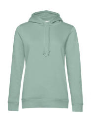 B&C Collection Női kapucnis hosszú ujjú organikus pulóver B and C Organic Hooded /women XS, Sage