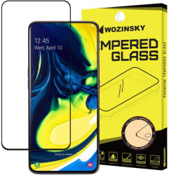 Wozinsky Glass Screen 5D Full Glue Samsung Galaxy A80 teljes kijelzős edzett üvegfólia, 9H keménységű, tokbarát, fekete