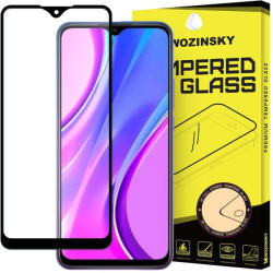 Wozinsky Xiaomi Redmi 9 5D Full Glue teljes kijelzős edzett üvegfólia (tempered glass) 9H keménységű, tokbarát, fekete