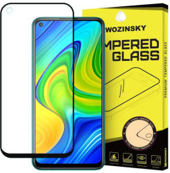 Wozinsky Xiaomi Redmi Note 9/Redmi 10X 4G 5D Full Glue, teljes kijelzős edzett üvegfólia (tempered glass) 9H keménységű, tokbarát, fekete