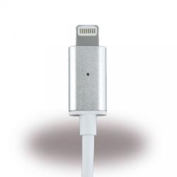 Cyoo USB lightning mágneses kábel iPhone 5/5S/SE/6/6S/7, 1m, ezüst - tok-store