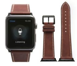 Apple Watch borjú bőr 44mm óraszíj, barna - tok-store - 13 480 Ft