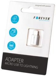 Forever micro USB-Lightning adapter, fehér - tok-store