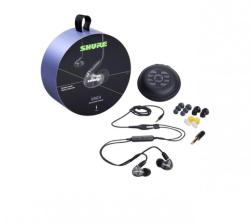 Shure SE42HYBK+UNI-EFS AONIC4 fülhallgató, kábelbe épített vezérlés és mikrofon, RMCE-UNI 3, 5mm jack, fekete (SE42HYBK+UNI-EFS)