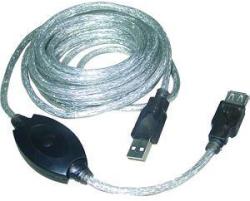 VCOM USB kábel 2.0 A apa - A anya 10, 0m VCOM hosszabbító Aktív CU-823 (M-000000011830)