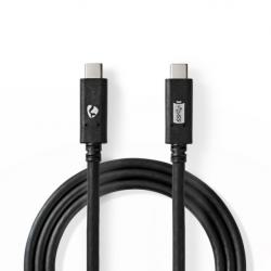 Nedis Cablu USB 3.2-C Gen 2 T-T 100W 1m Negru, Nedis CCGW64750BK10 (CCGW64750BK10)