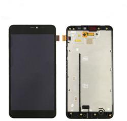 NBA001LCD003591 Nokia Microsoft Lumia 640XL fekete OEM LCD kijelző érintővel kerettel előlap (NBA001LCD003591)
