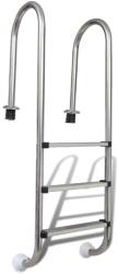 vidaXL Scară pentru piscină cu 3 trepte, 120 cm, oțel inoxidabil 304 (90502)