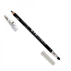 Technic Creion de ochi Technic Eyeliner cu ascutitoare si buretel, Negru