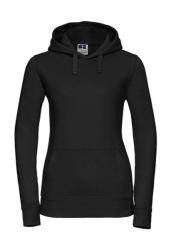 Russell Női kapucnis hosszú ujjú pulóver Russell Europe Ladies' Authentic Hooded Sweat M, Fekete