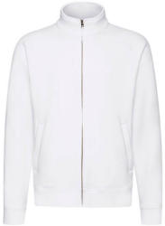 Fruit of the Loom Férfi Pulóver Hosszú ujjú Fruit of the Loom Premium Sweat Jacket - L, Fehér