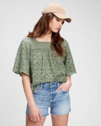 GAP Squareneck Eylet Bluză GAP | Verde | Femei | XS