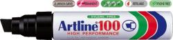 Artline Permanent marker ARTLINE 100, corp metalic, varf tesit 7.5-12.0mm - negru (EK-100-BK) - officeclass