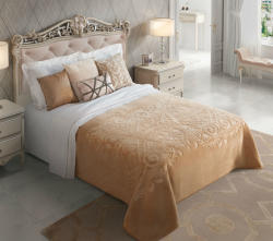 AG Design Cuvertura dormitor embosata bej Romantic (5607-05)
