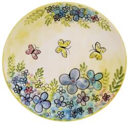 Bögremanufaktúra Reggelizős tányér Kékek és pillangós virágos (TAF011)