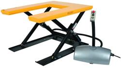AVLift Ollós emelőasztal U alakú emelőlap 400V 1000 kg felhajtó rámpával 85-860 mm nagyméretű emelőasztallal hidraulikus emelő fixen telepíthető kivitel1