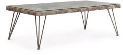 Bizzotto Masuta cafea cu picioare fier maro cu blat ceramica si sticla Atlantide 140 cm x 75 cm x 47 h (0740251) Masa de cafea