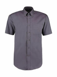 Kustom Kit Férfi rövid ujjú Ing Kustom Kit Classic Fit Premium Oxford Shirt SSL S, Szénszürke