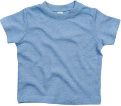 BabyBugz Bébi rövid ujjú póló BabyBugz Baby T-Shirt 6-12, Heather kék Organik
