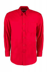 Kustom Kit Férfi hosszú ujjú Ing Kustom Kit Classic Fit Premium Oxford Shirt XL, Piros