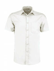 Kustom Kit Férfi rövid ujjú Ing Kustom Kit Tailored Fit Poplin Shirt SSL 2XL, Fehér