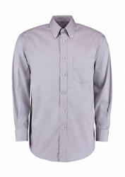 Kustom Kit Férfi hosszú ujjú Ing Kustom Kit Classic Fit Premium Oxford Shirt S, Ezüstszürke