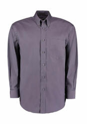 Kustom Kit Férfi hosszú ujjú Ing Kustom Kit Classic Fit Premium Oxford Shirt S, Szénszürke