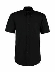 Kustom Kit Férfi rövid ujjú Ing Kustom Kit Classic Fit Premium Oxford Shirt SSL L, Fekete