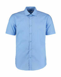 Kustom Kit Férfi rövid ujjú Ing Kustom Kit Slim Fit Business Shirt L, Világos kék