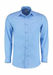 Kustom Kit Férfi hosszú ujjú Ing Kustom Kit Tailored Fit Poplin Shirt 2XL, Világos kék