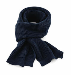 Beechfield Uniszex sál Beechfield Classic Waffle Knit Scarf Egy méret, Sötétkék (navy)