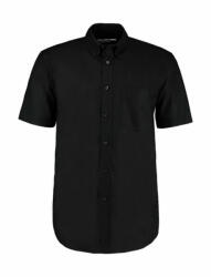 Kustom Kit Férfi rövid ujjú Ing Kustom Kit Classic Fit Workwear Oxford Shirt SSL S, Fekete