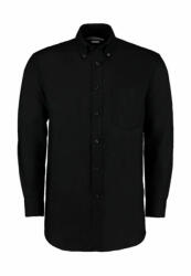Kustom Kit Férfi hosszú ujjú Ing Kustom Kit Classic Fit Workwear Oxford Shirt M, Fekete