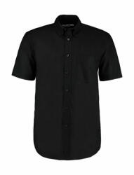 Kustom Kit Férfi rövid ujjú Ing Kustom Kit Classic Fit Workwear Oxford Shirt SSL L, Fekete