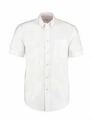 Kustom Kit Férfi rövid ujjú Ing Kustom Kit Classic Fit Workwear Oxford Shirt SSL M, Fehér