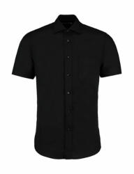 Kustom Kit Férfi hosszú ujjú Ing Kustom Kit Classic Fit Non Iron Shirt SSL S, Fekete