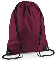 BagBase Tornazsák tornatáska Hátizsák Bag Base Premium Gymsac - Egy méret, Burgundi vörös