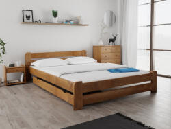 Pat Laura 160x200 cm, stejar Saltele: Cu saltele Coco Maxi 20 cm, Somiera pat: Cu lamele curbate