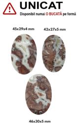 Cabochon din Agata Oul Tunetului Oval - 42-45 x 27-30 x 4-5 mm